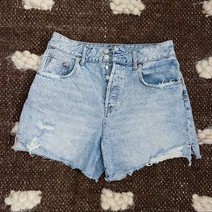 Free People CRVY Breaker High-rise denim shorts